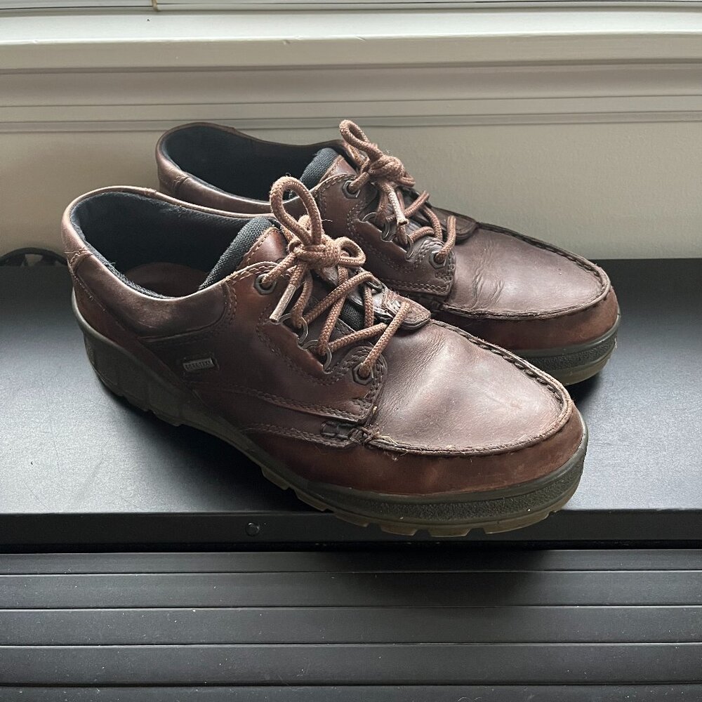 Ecco Track 25 Gore-Tex Walking Shoes Brown Leather EU 44 (US 10-10.5)
